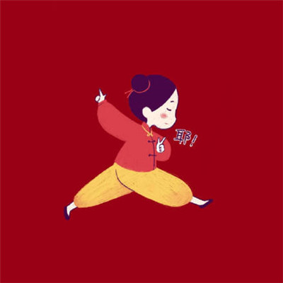 2020年带好运的QQ微信头像红色系_新年头像卡通带字
