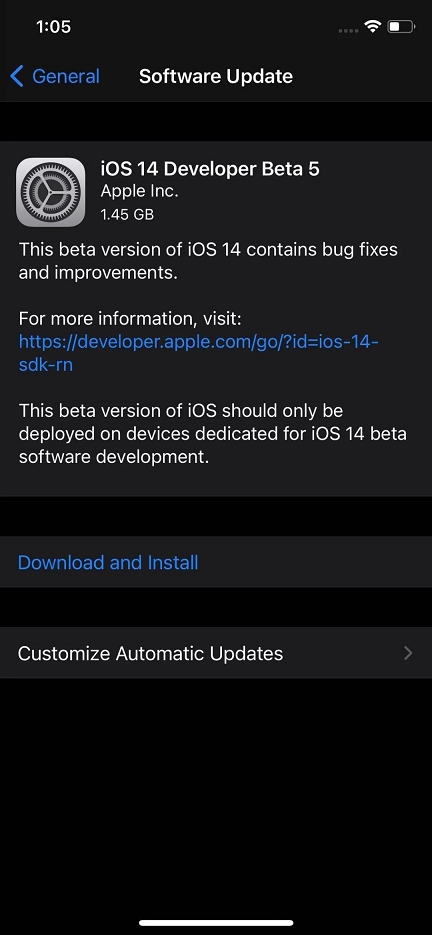 iOS_14_Beta_5终于更新!能玩王者荣耀了 iOS_14_Beta_5终于更新!能玩王者荣耀了