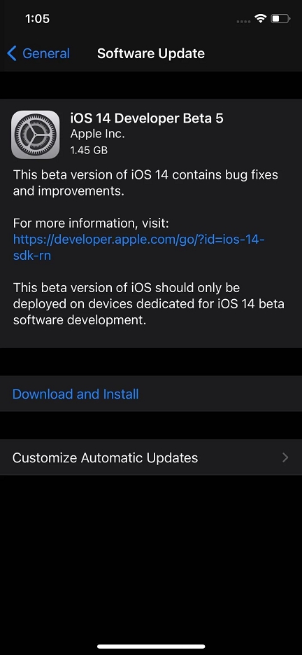 iOS_14_Beta_5终于更新！能玩王者荣耀了